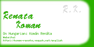 renata koman business card