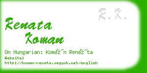 renata koman business card